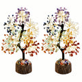 7-Chakra Crystal Tree of Life - Set of 2 with Free "Good Luck" Keychain