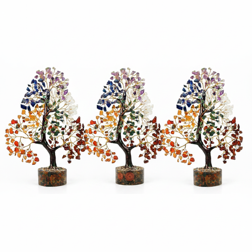 7-Chakra Crystal Tree of Life - Set of 3